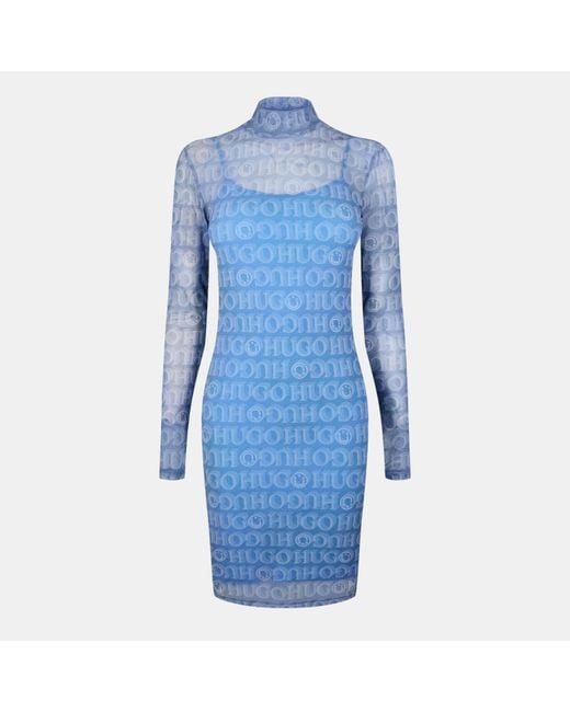 HUGO Blue Mini Noella Dress