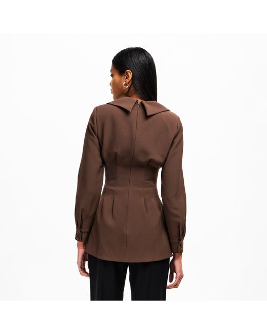 Odd Muse Brown Satin Shift Mini Dress