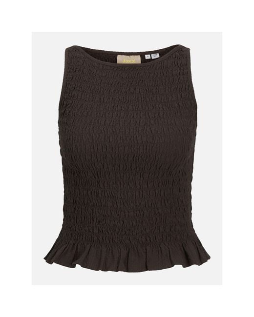 JJXX Black Smock Peplum Top