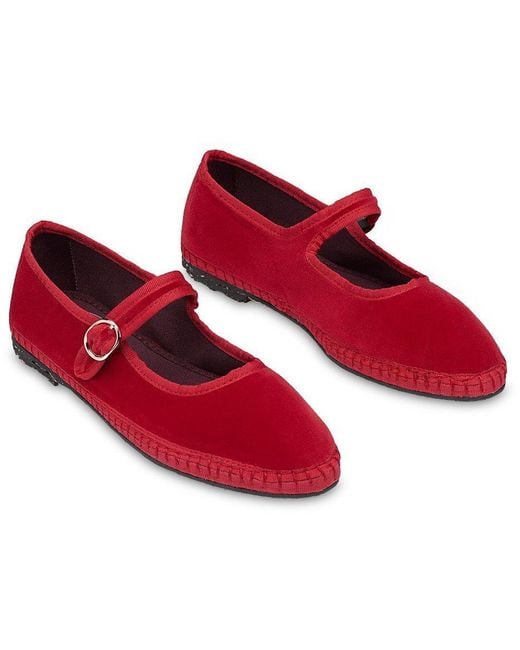 Flabelus Red Velvet Mary Jane