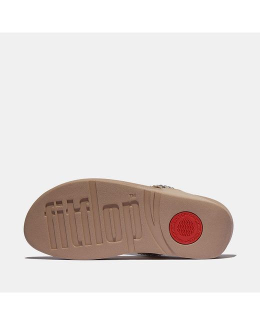 Fitflop Brown Lulu Maxi-Crystal Toe-Post Sandals