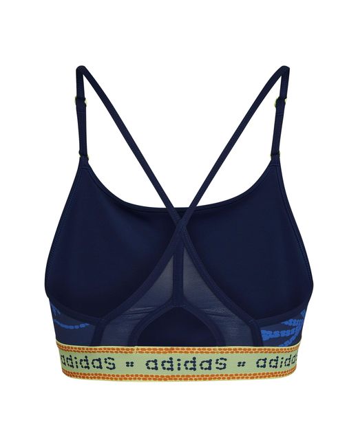 Adidas Blue Medium Impact Sports Bra