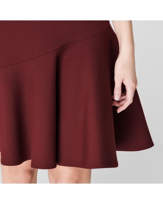 Victoria Beckham Red Relaxed Turtle Neck Dress