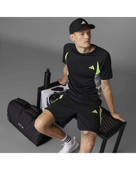 Adidas Black Climacool Colorblock Shorts for men