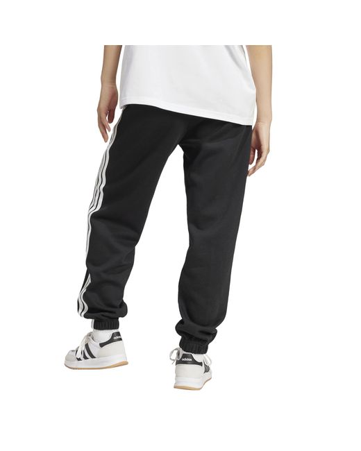 Adidas Black Essentials 3-Stripes Pants Slim