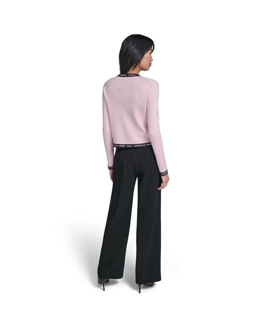 Karl Lagerfeld Black Sportswear Cardigan