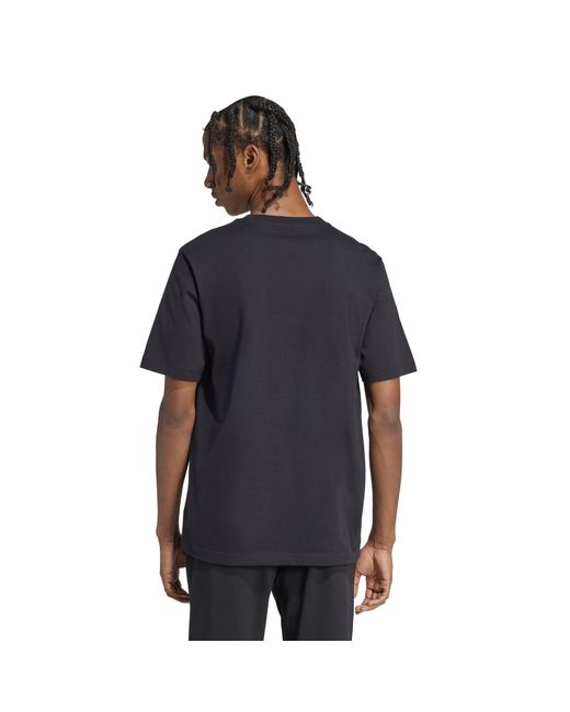 Adidas Black Lounge Slides Graphic Pocket T-Shirt Adults for men