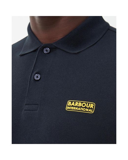 Barbour Blue Long Sleeve Polo Shirt for men
