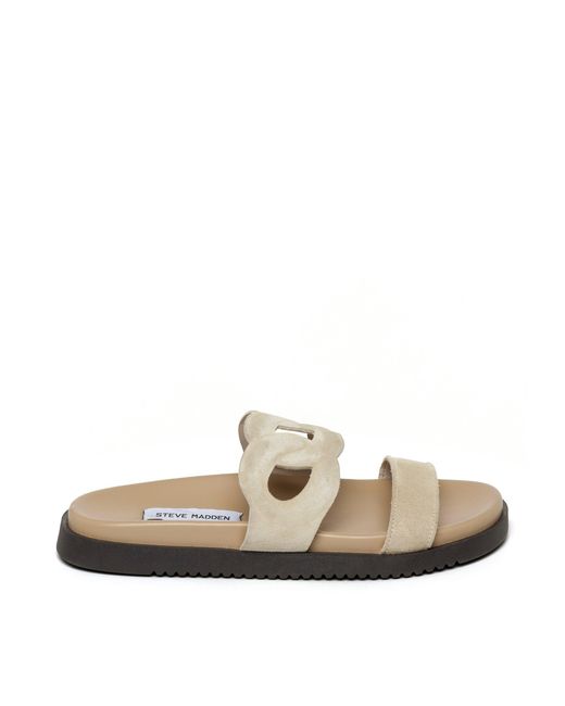 Steve Madden Natural Myrtle Flat Sandals