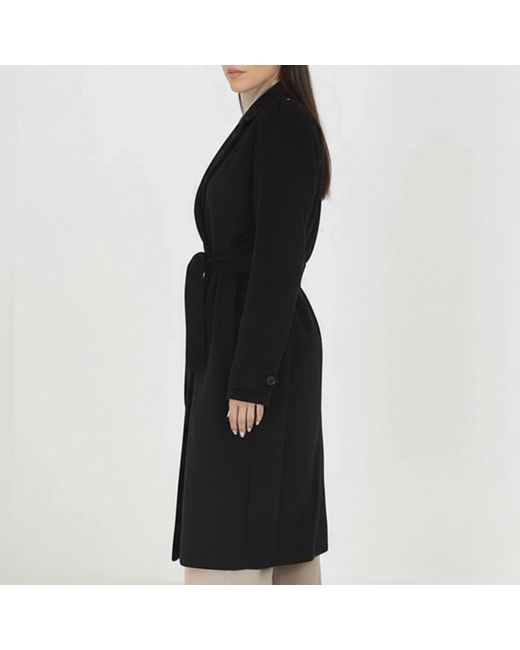 Brave Soul Black Bs Faux Suede Trench Coat With Belt