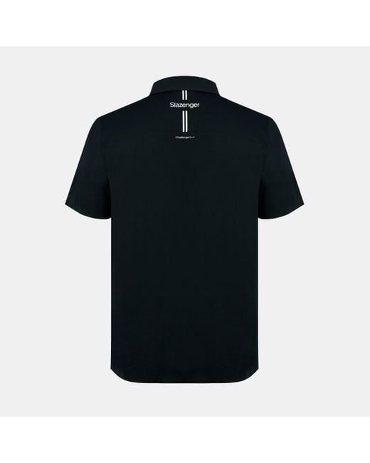 Slazenger 1881 Black Slagenzer Golf Short Sleeve Performance Polo Shirt for men