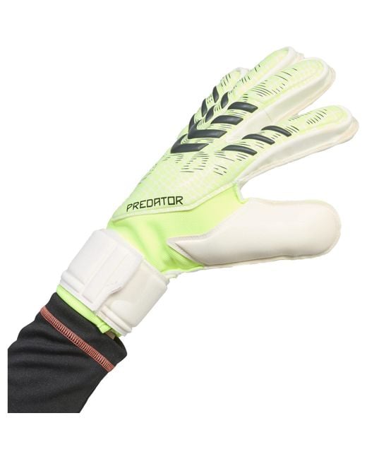 Adidas White Predator Match Fingersave Goalkeeper Gloves Adults