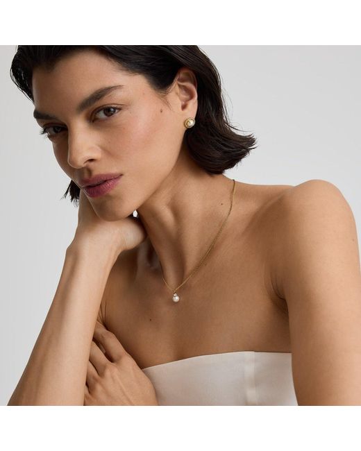 D.Louise Metallic Pearl Drop Necklace