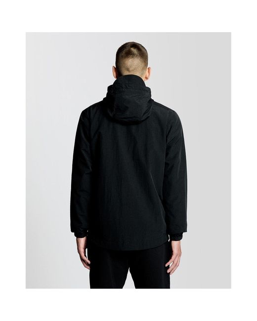 Lyle & Scott Black Lyle & Scott Water Resistant Zip Through Jacket for men