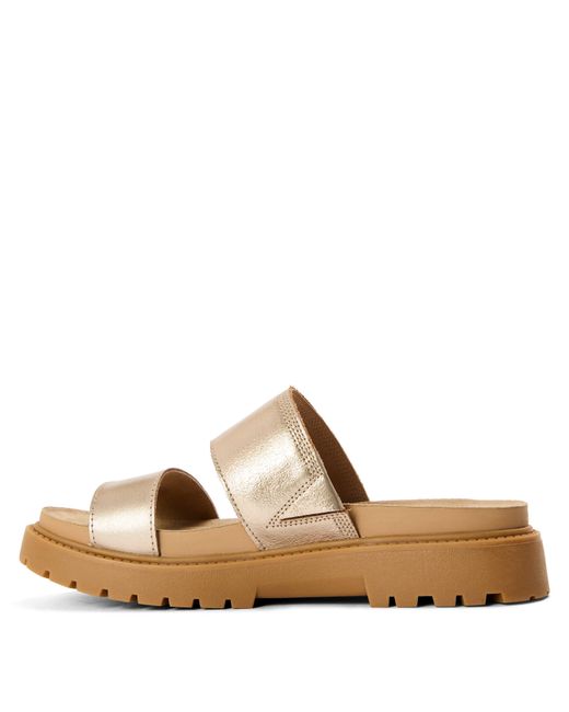 Timberland Natural Clairemont Way Metallic Slide Sandals