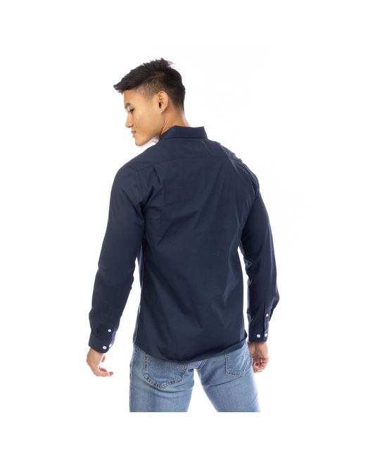 Peter Werth Blue Long Sleeve Plain Shirt for men