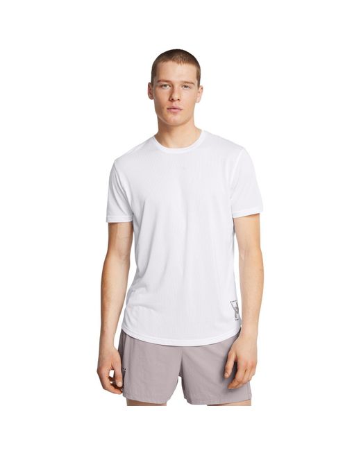 Under Armour White Run Anywhere Short-Sleeve Performance Top for men
