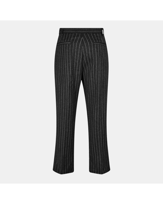 Represent Black Stepped Straight Leg Trousers for men