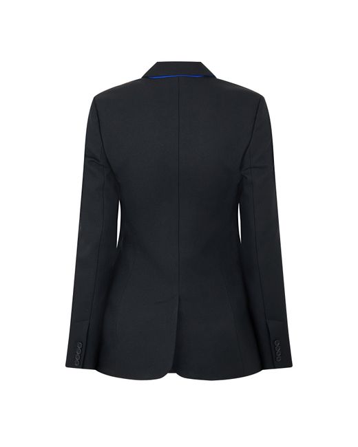 Off-White c/o Virgil Abloh Black Darted Twill Long Sleeve Tailored Fit Blazer