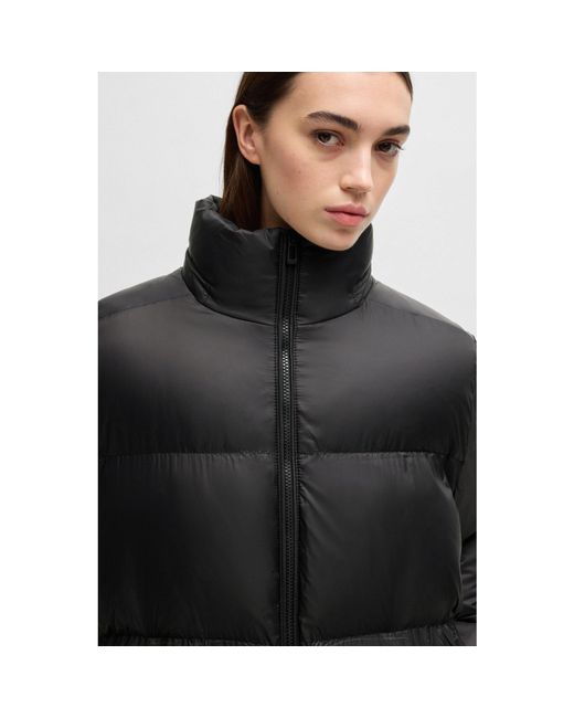 HUGO Black Falentina Quilted Short Puffer Jacket