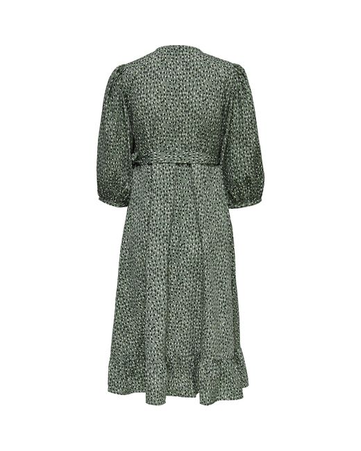ONLY Green Olivia Wrap Dress