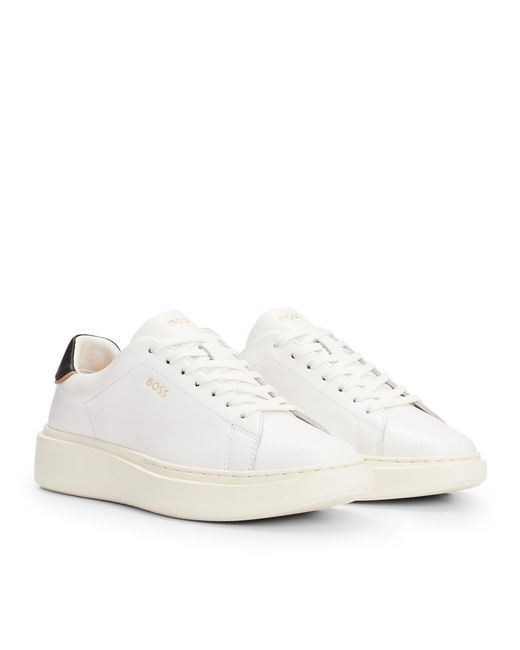 Boss White Amber Runners Low-Top Trainers