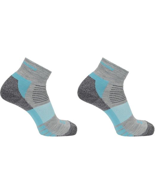 Salomon Blue Merino Quarter 2 Pack Walking Sock