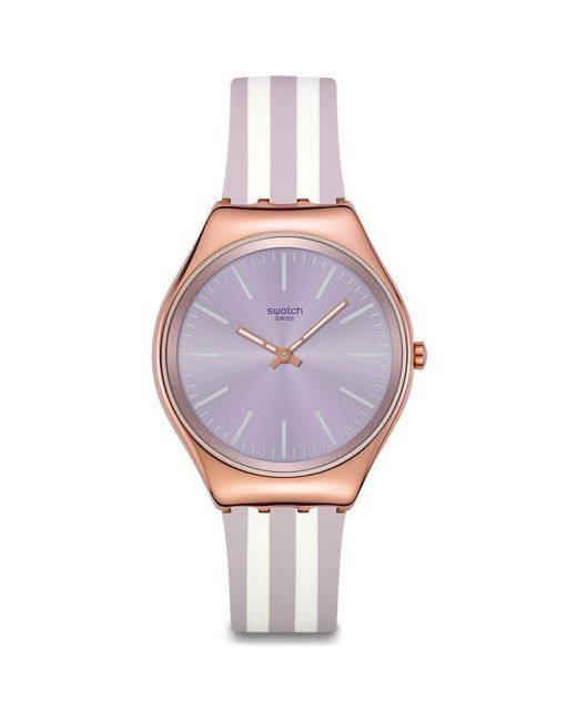 Swatch Purple Skin Irony Quartz Analogue Watch