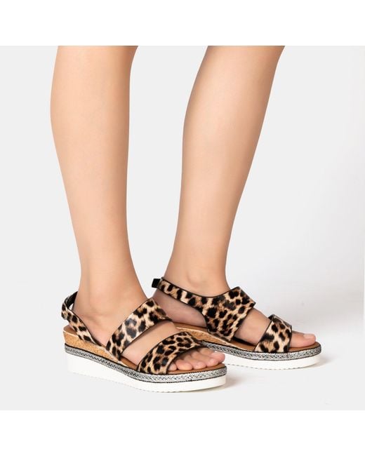 Firetrap Black Ella Ladies Back-Strap Wedge Sandals