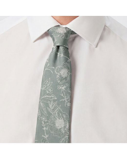 Twisted Tailor Green Jasper Floral Tie for men