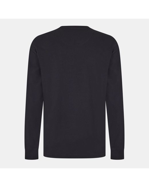 Barbour Blue Long Sleeve T-Shirt for men