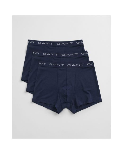 Gant Blue 3 Pack Of Trunks for men