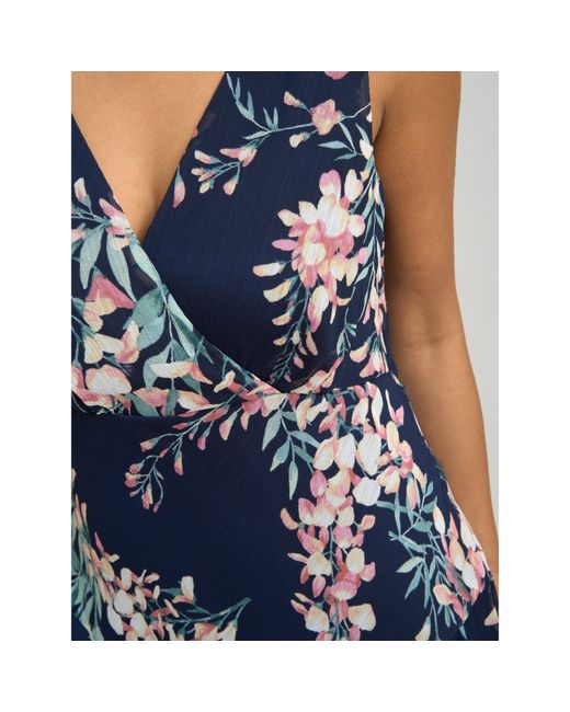 Gina Bacconi Blue India Chiffon Print Dress