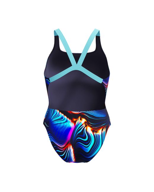Speedo Blue All Over Print One Piece Swimsuit