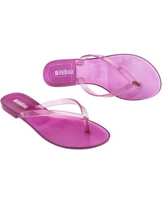 Melissa Purple Harmonic Jelly Flip Flops
