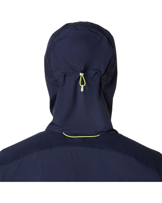 Asics Blue Road Packable Jacket Running for men