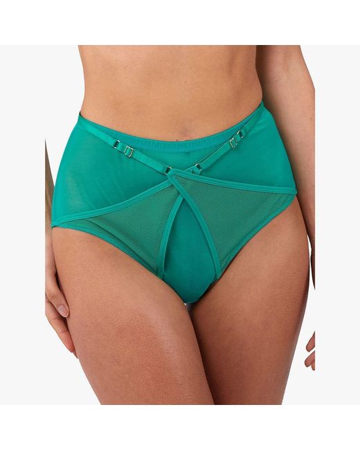 Playful Promises Green Eddie Crossover High Waist Brief