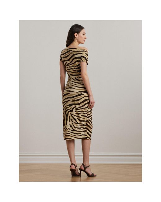 Ralph Lauren Metallic Hullen A Line Dress