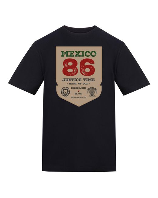 AWD Black Adults Printed Mexico 86 Fan Tee