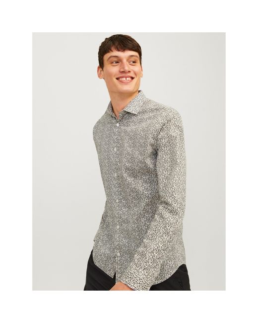 Jack & Jones Gray Slim Fit T-Shirt for men