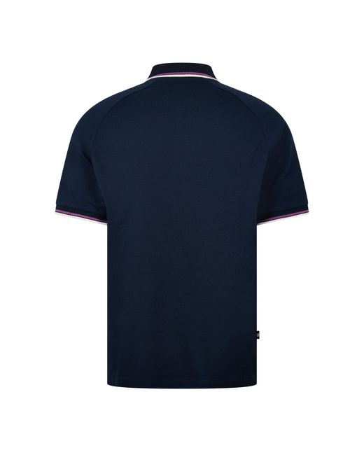 Aquascutum Blue Short Sleeve Polo Shirt for men
