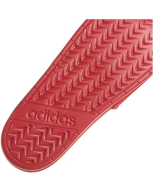 Adidas Red Adults Adilette Tnd Cloudfoam Quick-Drying Pool Sliders