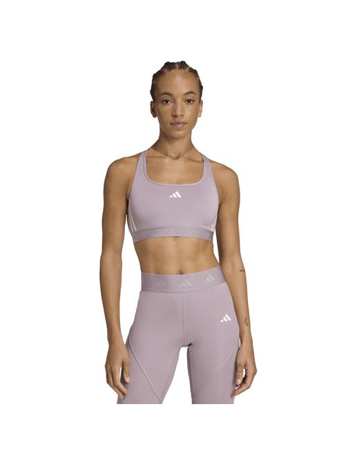 Adidas Purple Medium Impact Sports Bra