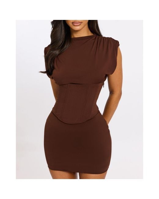 Mars the Label Brown Sandra Mini Dress