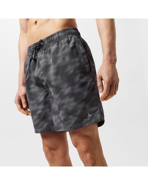 Jack Wills Gray Jw Blurred Floral Swim Shorts for men