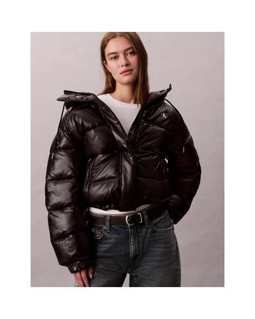 Calvin Klein Black Quilted Short Puffer Jacket