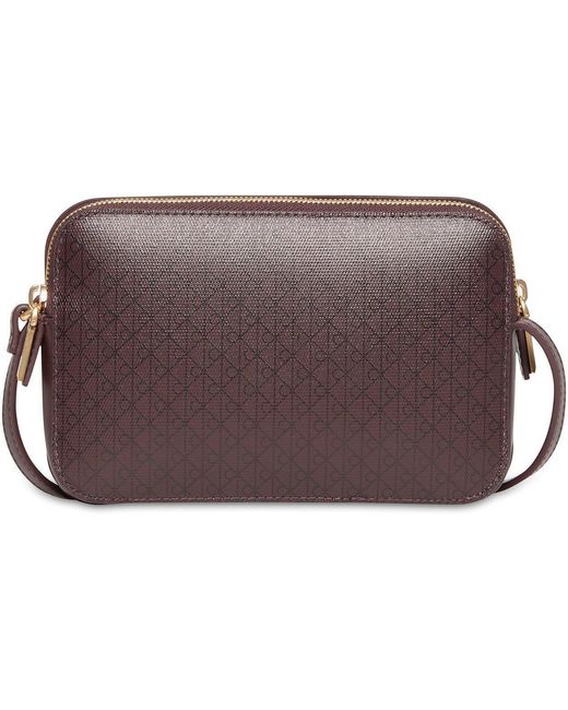 Calvin Klein Brown All Over Print Camera Bag