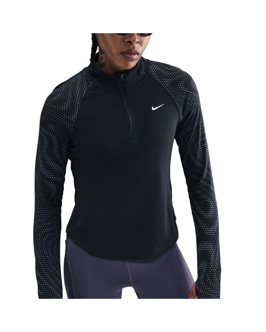Nike Black T Flash Long Sleeve Running T-Shirt