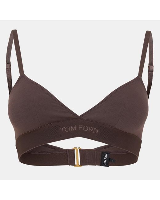 Tom Ford Brown Logo Modal Signature Bra
