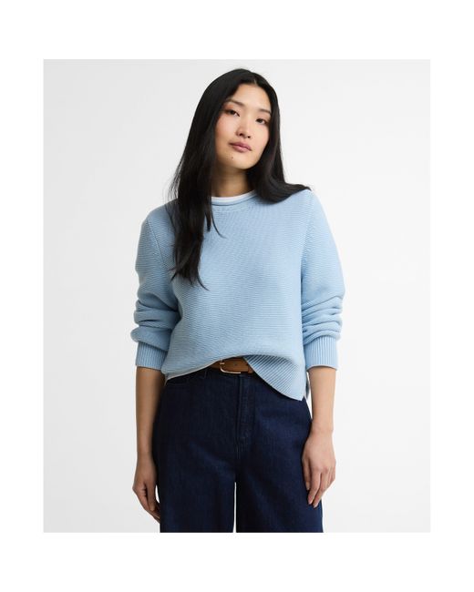 Barbour Blue Crew Neck Jumper